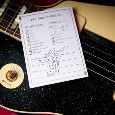 2025 Gibson Custom Shop Les Paul 56' Murphy Lab Ultra Light Aged Black Sparkle image 8