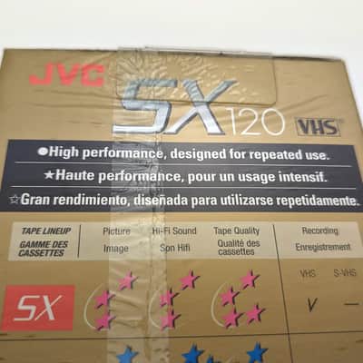 JVC T-120 DU SX 6 Hrs Blank VHS Video Cassette - Brand New - Factory Sealed image 4