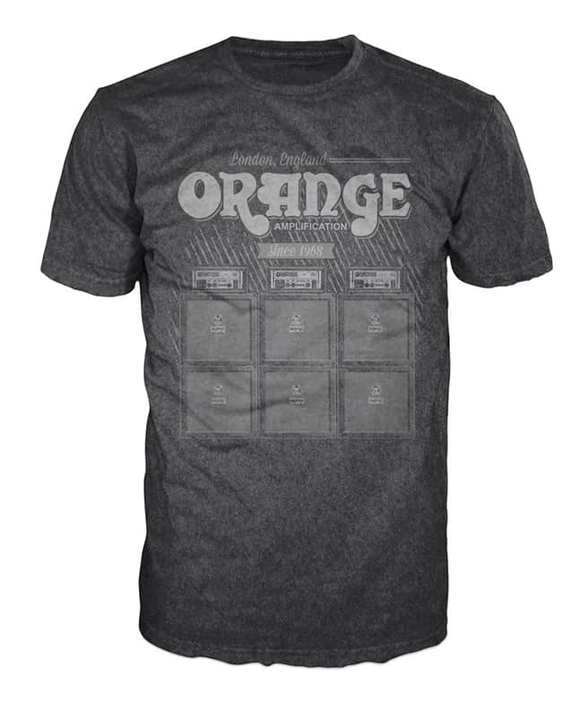 Orange Amplifiers Vintage Logo Fitted 100% Cotton T-Shirt, Men's Medium - NEW image 1