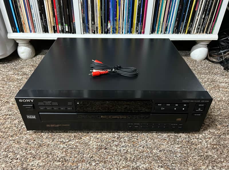 Sony CDP-C345 Compact Disc Player 5-Disc CD Changer No Remote TESTED ✅