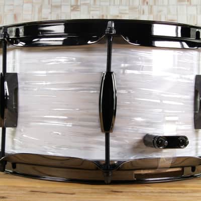 Click Custom 10ply Maple 6x12 Snare Drum White Ripple Finish image 4