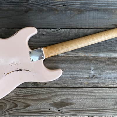 Cerutti Custom Guitars Sicario S-Style 2024 - Shell Pink Over 3-Tone Burst image 3