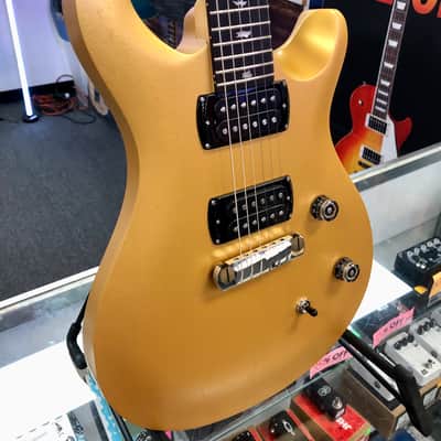 PRS SE CE24 Standard Satin Stoptail Electric, Satin Metallic Gold with Gig Bag image 3