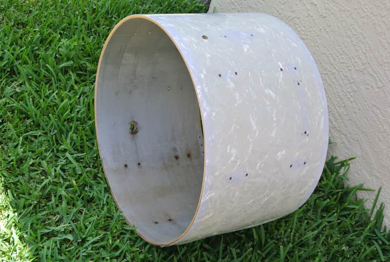50's/60's GRETSCH 22" WHITE MARINE PEARL BASS DRUM SHELL for YOUR DRUM SET! RM30 image 1