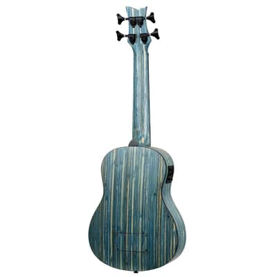 Ortega RUSWB-UB Bamboo Series Solid Bamboo Top & Neck Short Scale 4-String Acoustic-Electric Uke Bass w/Deluxe Gig Bag image 3