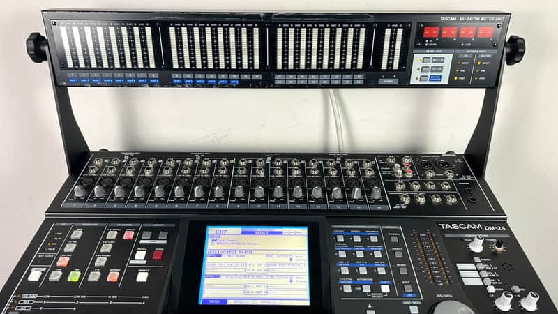 Tascam DM-24 Digital Mixer w/ MU-24 Meter Bridge - Black | Reverb