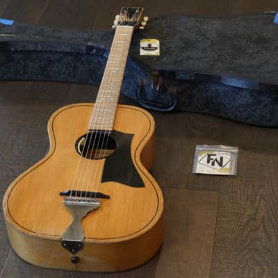 Vintage! 1920’s USA Made Natural Acoustic/ Electric Parlor Guitar + Case image 1