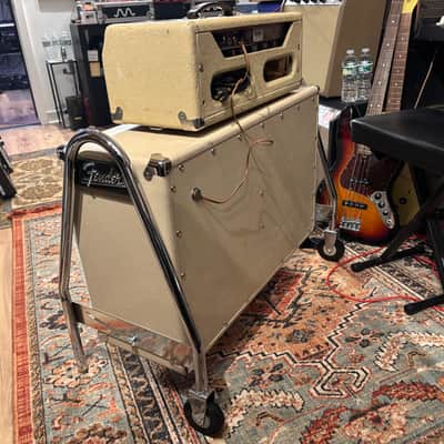 63’ Serviced Fender Bassman 6G6-A/B Brownface 50-Watt Guitar Head & cab Blonde - recapped feb 2024 by Andy Fuchs! image 3