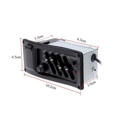 Acoustic Guitar Pre-amp EQ 7545R 4-Band Equalizer, Piezo Pickup and User's Manual image 8