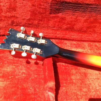 1966 Mosrite Ventures Model MK 1 Sunburst vintage with original case image 7