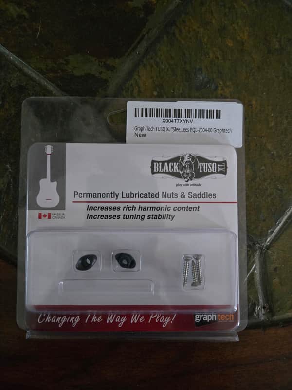 Graph Tech PT-7004-00 BLACK TUSQ XL Sleek String Trees (Pair) 2010s - Black image 1
