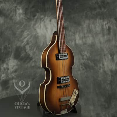 1966 Hofner 500/1 Violin Beatle Bass Sunburst image 9