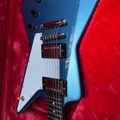 Gibson Explorer - Professional Replay Guitars Pelham Blue Refinish - OHSC image 9