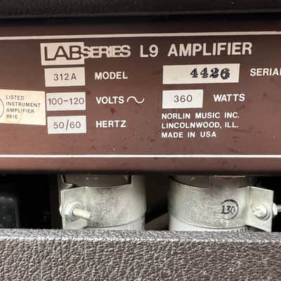 Vintage 1970’s/early 1980’s Lab Series Copper Panel L9~Model #312A 100W S.S. Combo Amp~(Moog / Gibson / Norlin) 1x15" JBL K130 Speaker/Incredible Cleans-Gain-Distortion~SN # 4426 image 13