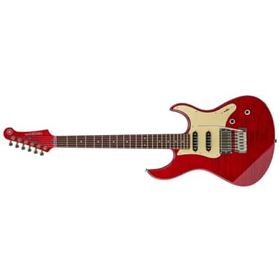 Yamaha Pacifica 6-String, Right-Handed Electric Guitar with Solid Alder Body, Flamed Maple Top, Maple Neck, Rosewood Fingerboard, and Gloss Finish (Fired Red) image 2