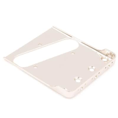 Tone Ninja 4 hole 3 Saddle Telecaster Tapered wall bridge plate, USA Made, Nickel