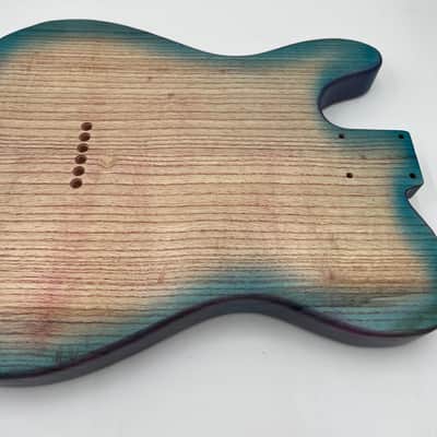 Warmtone Custom Guitars Telecaster “Mermaids Beach” Guitar Body 2 Piece Swamp Ash image 10