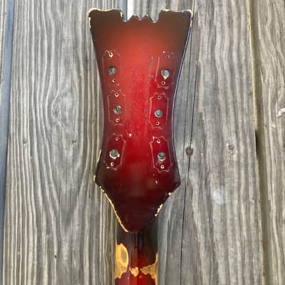 PROJECT Mosrite Celebrity vintage, electric guitar project 60s - Red husk electric guitar image 9