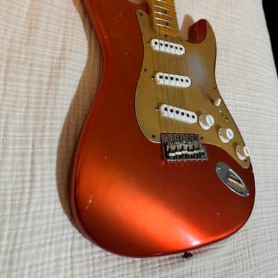 Fender Fender Custom Shop 55 Dual-Mag Stratocaster Journeyman Relic Maple Fingerboard Limited-Edition Electric Guitar Super Faded Aged Candy Apple Red 2019 - Super faded aged candy apple red image 6