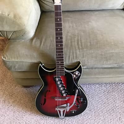 Sekova Grecian | Late 1960's | Cherry Red Burst | RARE | Reverb