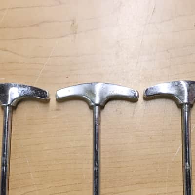 Ludwig USA 4 1/8" Chrome T Rods 5pk Vintage 1960's -70's image 5