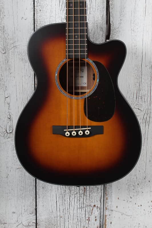 Martin 000C Jr-E Bass Burst 4 String Acoustic Electric Bass Guitar with Gig Bag image 1