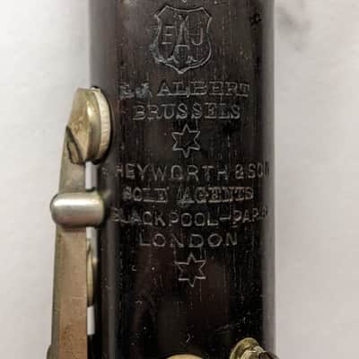 Vintage E J Albert Bb Clarinet 1921 - Ebony image 5