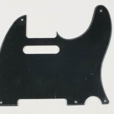 Single Ply Black Telecaster Scratch Plate Pickguard fits 5 hole USA/Mex 50s Fender Tele