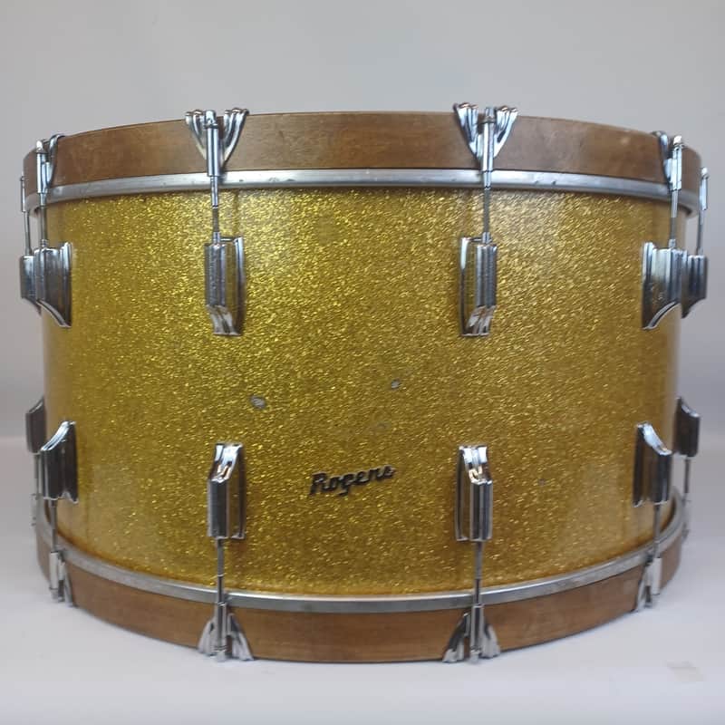Rogers 14x28"Dayton Holiday Bass Drum Virgin Gold Sparkle 60s Pre-Powertone Ohio image 1