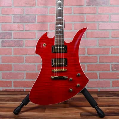 B.C. Rich Mockingbird 100th Namm Limited Edition #52 of 100 Flame Maple Top Transparent Red 2001 w/OHSC image 4
