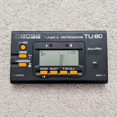 BOSS TU-80 Chromatic Tuner Metronome Guitar Bass Accu-Pitch Tested Working image 1