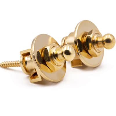 Tone Ninja Classic Schaller-style Straplock, pair (2), Gold image 1