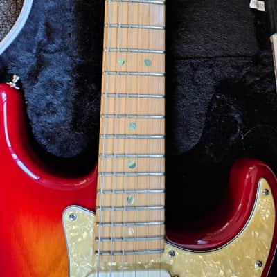 Fender American Deluxe Stratocaster with Maple Fretboard 2002 - 2003 - Aged Cherry Burst image 9