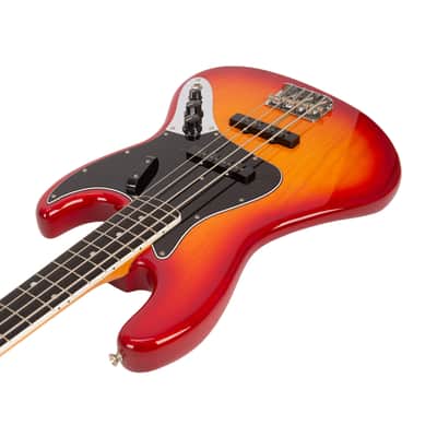 2019 Fender Ltd Ed Rarities Flame Ash Top Jazz Bass Guitar, Plasma Red Burst, US1907XXXX image 2