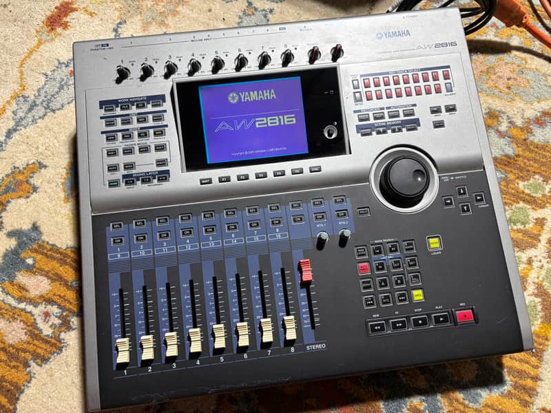 Yamaha AW2816 Professional Audio Workstation 16-Track Digital Recorder 2000s - Gray and Black image 1