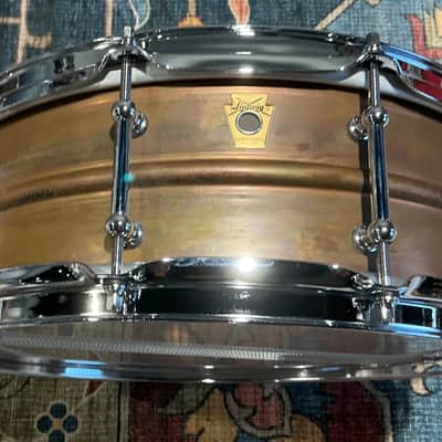 Ludwig LC661T 14x5 Raw Copperphonic Snare Drum with Tube Lugs image 1