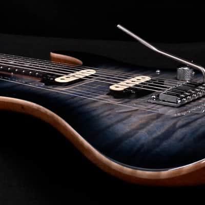 Suhr Modern Custom Mahogany 2015 Faded Trans Whale Blue Burst Quilt Top image 6