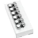 Genuine Fender 099-0818-100 6 inline chrome locking tuners for Strat and Tele, 2 pin mount