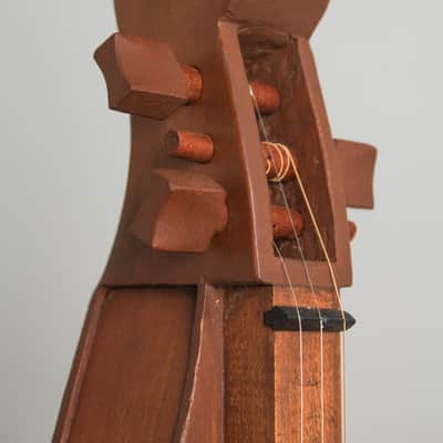 G.E. Thomas 3-String Appalachian Dulcimer, c. 1950s, brown gig bag case. image 10