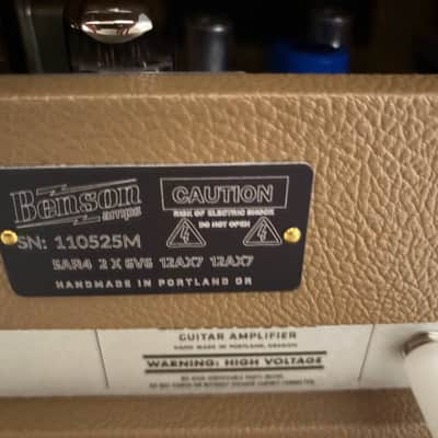 Benson Amps Monarch head and 2x12 cabinet 2025 - Beige tolex image 3