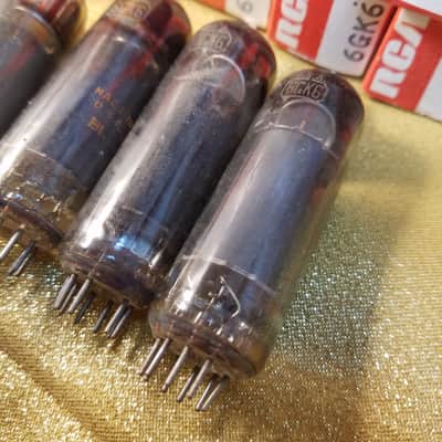 RCA Matched Pair (2) 6GK6 tNOS AT1000 TESTED Vacuum Tubes different pinout EL84 power pentode 1958-1977 image 4