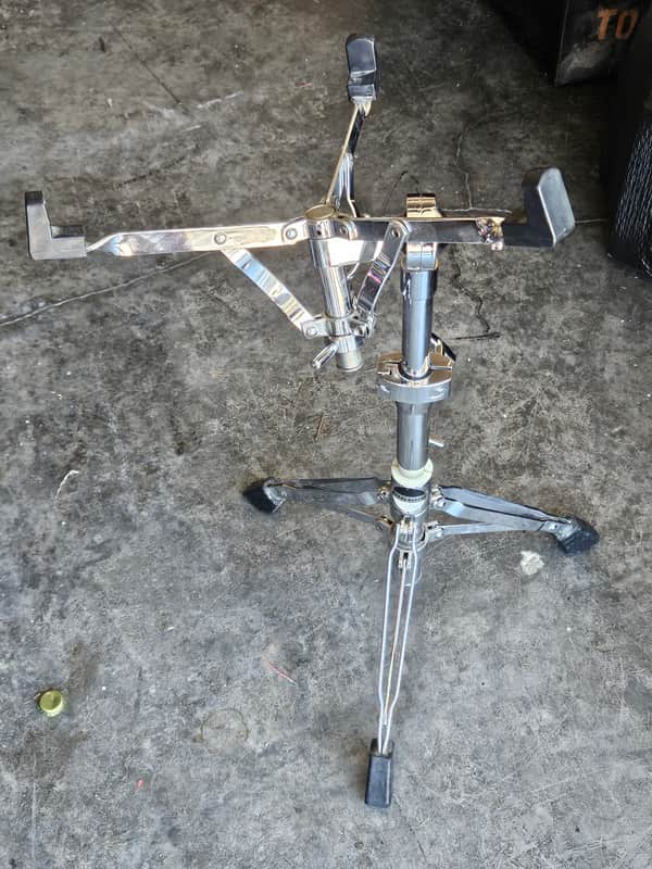 Ludwig Black and White Badge Craddle Snare Stand 90s - Chrome image 1