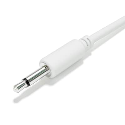 ExcelValley [White | 30 cm - 11.81"] 5-Pack - Hopscotch Mono Splitter Y Patch Cables TS 3.5mm 1/8" Eurorack Synth image 5
