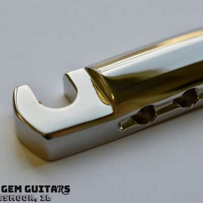 New! Gibson OEM Stoptail Tailpiece with Studs Nickel Finish fits Les Paul Standard, ES-335, SG Standard Stop Tail image 10
