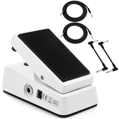 Dunlop CBM105Q Cry Baby Bass Mini Wah Effects Pedal Bundle with 4 Free Cables image 1