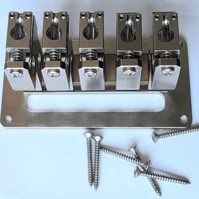 2TEK 5 Sting Bass Bridge - Unpolished Stainless Steel imagen 5