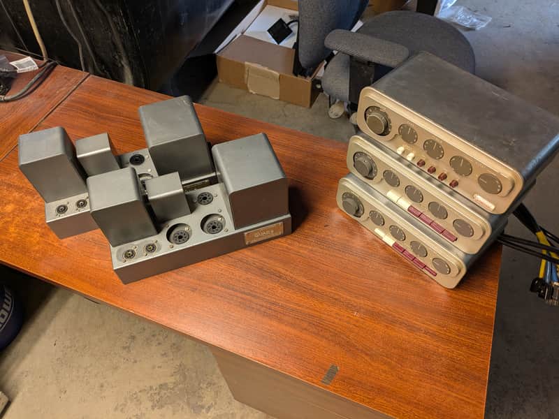 Vintage Quad II Tube Amp Hifi project lot--power amps, preamps, tubes image 1