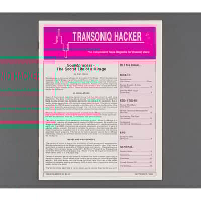 Transoniq Hacker Ensoniq User's Newsletter Issue #39