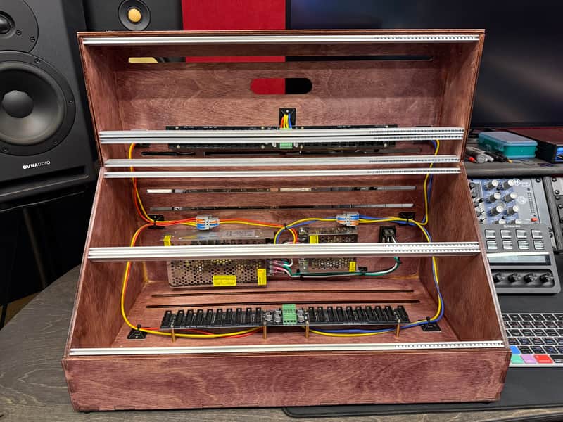 Custom 10U 104HP Powered Eurorack Wooden Case with Slide Nuts image 1