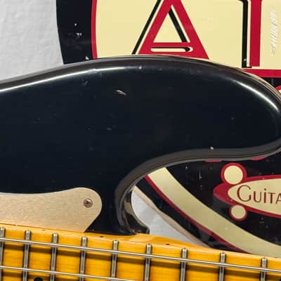 Fender USA Custom Shop '57 Precision Bass jrn Journeyman 4-string P-Bass with COA + Case 2020 - Black / Maple neck - relic'd image 3